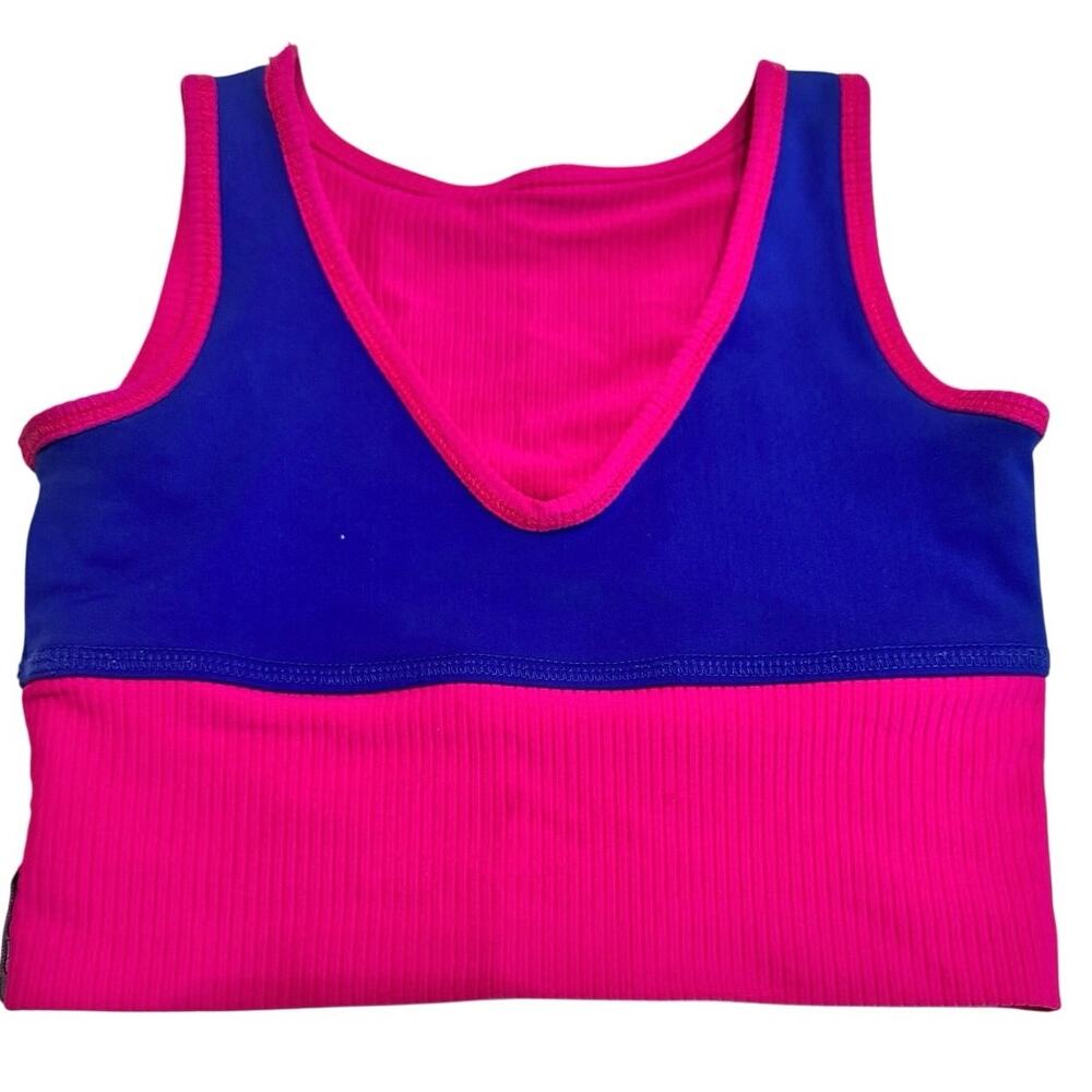 Tiger Friday Reversible Crop Top YXL Pink Blue Dance Competition Youth XL